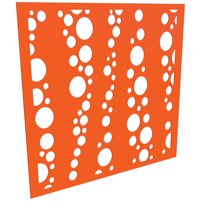 ProtectorAl 300 - 1200 x 300 - 1200mm Orange / Gloss White Bubbles Unframed Composite Deco Panel