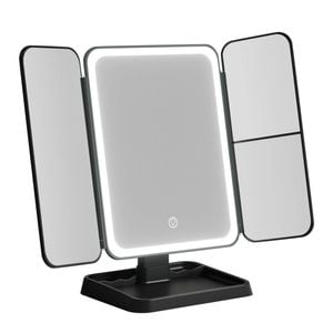 Embellir Make Up LED Tri-fold Makeup Mirror Black