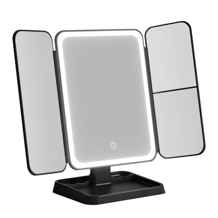Embellir Make Up LED Tri-fold Makeup Mirror Black