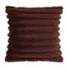 Astin Sinclair 45cm x 45cm Chocolate Brown Faux Fur Rib Cushion