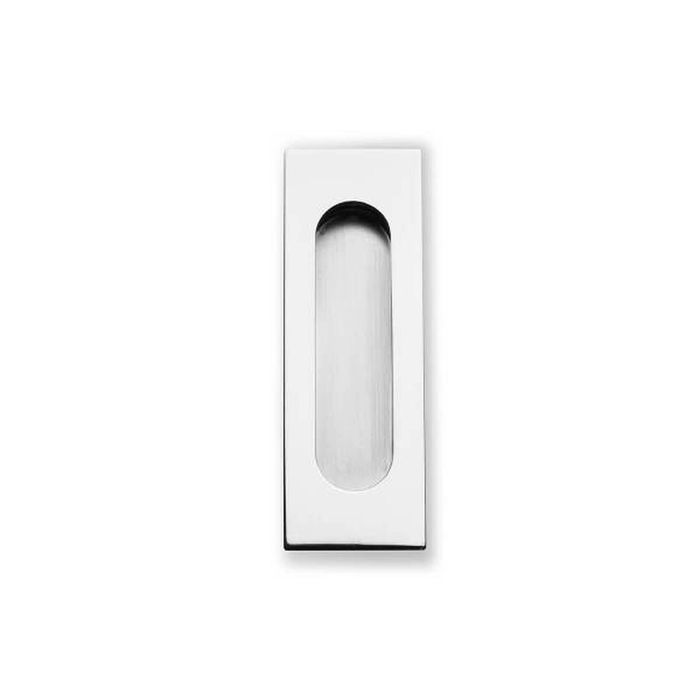 Lemaar 120 x 40mm Polished Stainless Steel Rectangle Oval Flush Pull
