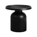 Oikiture Coffee Side Table Round Bedside Sofa Tea End Tables Steel Metal Black