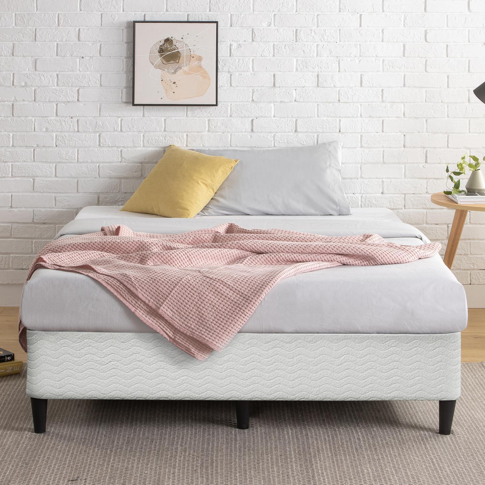 Zinus King Fabric Bed Base Ensemble Base White Bunnings Australia