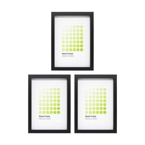 3PK Braz A4 Rome Image Photo Document Display Frame 29.7x21cm Black