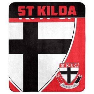 AFL Polar Fleece Blanket - St Kilda Saints - 150x130cm - Throw Rug