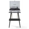Crosley Cruiser Bluetooth Portable Turntable - Silver + Crosley Entertainment Stand Bundle