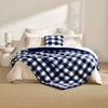 Dreamaker Gingham Plush Throw Blanket Midnight Blue - 180x200cm