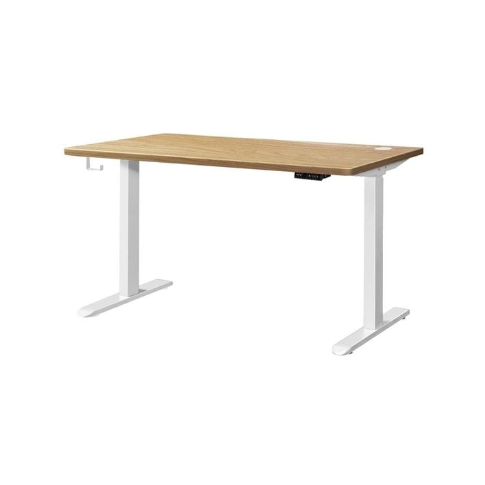 Oikiture Electric Standing Desk Dual Motor 150cm OAK Tabletop