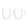 2pc Euroline Double Wall Insulated Durable Borosilicate Glass Mug Set 300ml