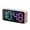 Catzon Super Loud Alarm Clock For Heavy Sleepers With 7 Color Light Usb Charger-pink