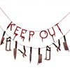 Keep Out Blood Drip Banner Halloween Decoration