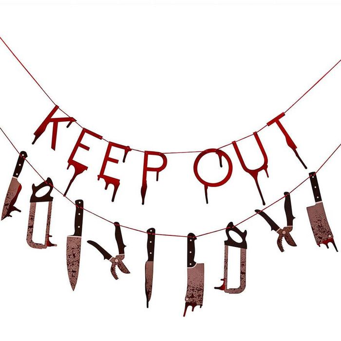 Keep Out Blood Drip Banner Halloween Decoration