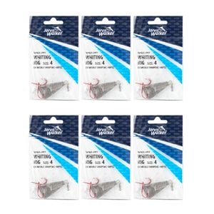 6x Jarvis Walker Tangle Free Whiting Rig Hooks Size 4