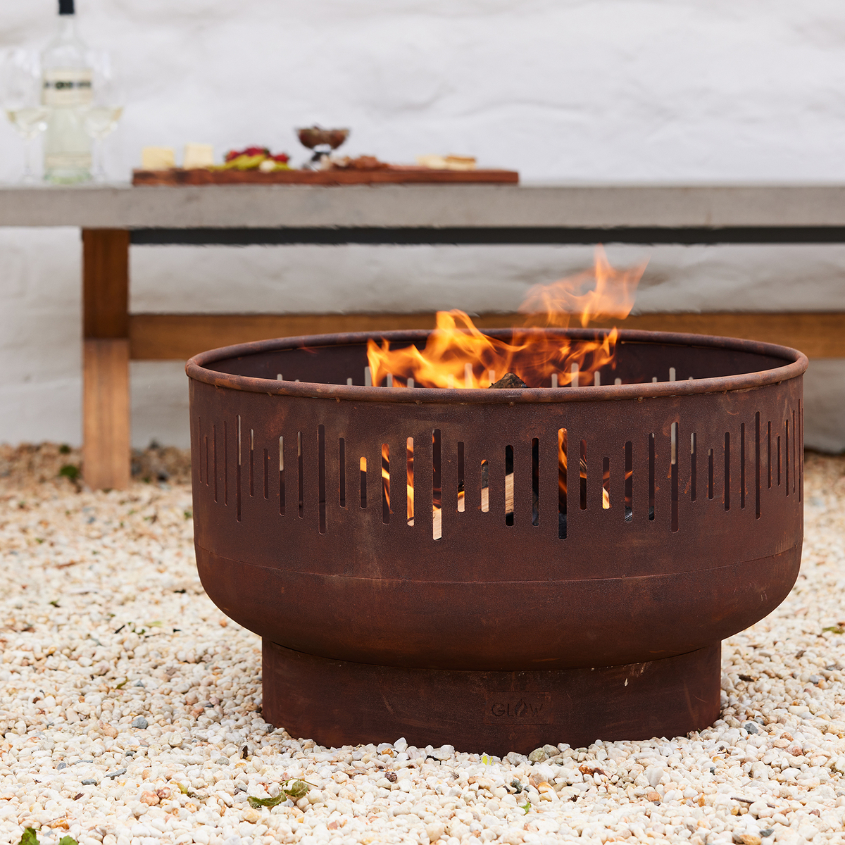 Glow Rust Heathcote Fire Pit - Bunnings Australia
