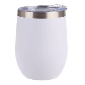 Oasis Stainless Steel Wine Tumbler Double Walled 330ml Matte White