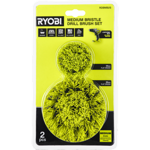 Ryobi 2 Piece Medium Bristle Drill Brush Set
