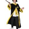 Hufflepuff Hooded Robe for Kids with House Emblem - Harry Potter Official Licensed Costume - Yellow &amp; Black Colour, Standard