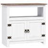 vidaXL TV Cabinet Mexican Pine Corona Range White 80cm Living Room Rack Unit