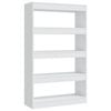 vidaXL Book Cabinet/Room Divider White Engineered Wood Bookcase Storage Rack