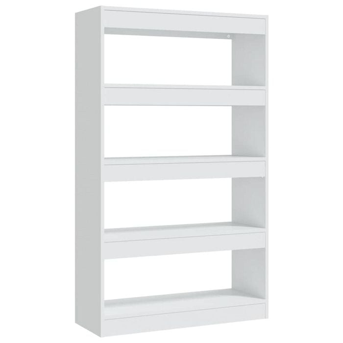 vidaXL Book Cabinet/Room Divider White Engineered Wood Bookcase Storage Rack