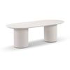 Aria Outdoor 2.4m Ceramic Top Aluminium Dining Table Light Dune