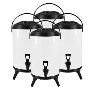 SOGA 4X Stainless Steel Insulated Beverage Dispenser with Tap 12L White