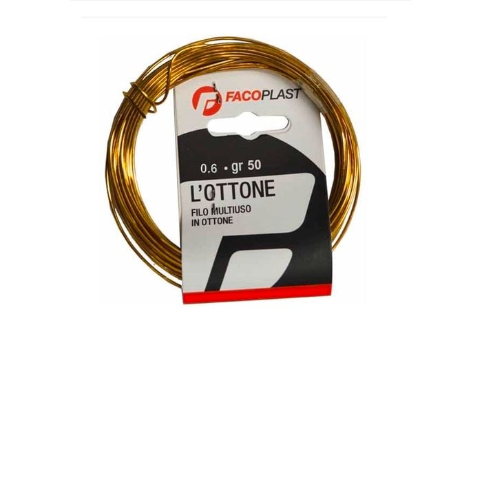 Faco Plast 0.6mm x 50g Solid Brass Wire
