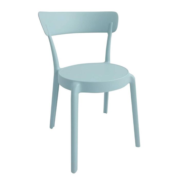 Bolero Mila Cafe Chairs Icy Blue (2 Pack) - DX973