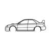 Ignite Laser Subaru 04 Impreza WRX Sti(A) Silhouette Metal Wall Art Rustic Metal 47inch/120cm