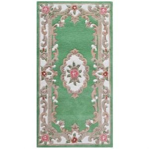 Traditional Handmade Wool Rug-Avolon-Pista Green-60x120cm