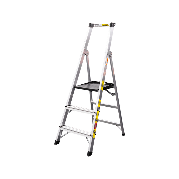 Gorilla 150kg 3 Step Silverback Platform Ladder
