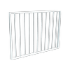 ProtectorAl 800 - 120 x 0900mm Pearl White Aluminium Garden Gate Flat Top