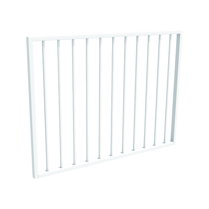 ProtectorAl 800 - 120 x 0900mm Pearl White Aluminium Garden Gate Flat Top