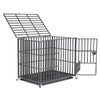 P&P Black Heavy Duty L Dog Crate with Wheels and Lock