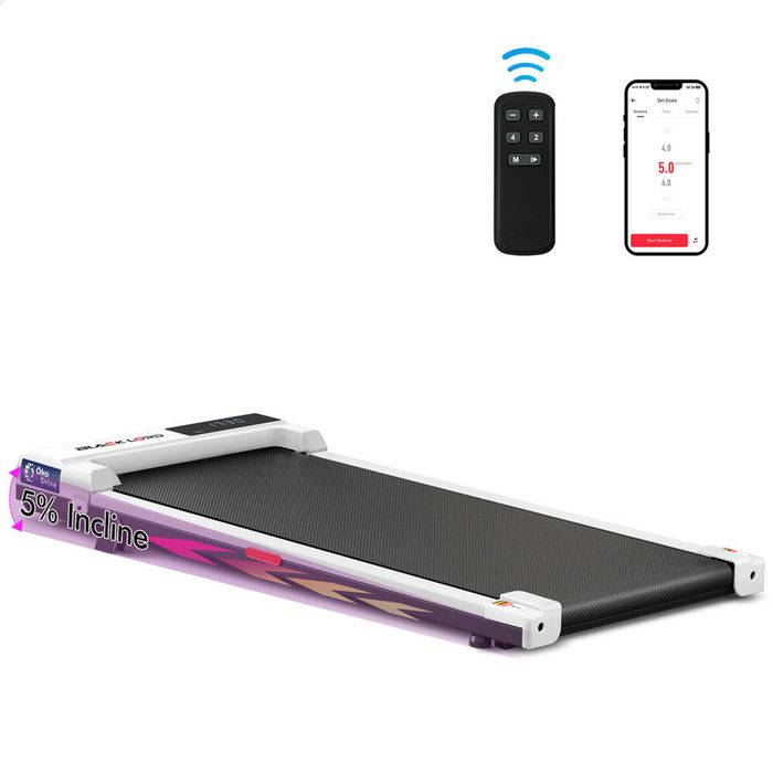 BLACK LORD Walking Pad Treadmill Electric Incline White