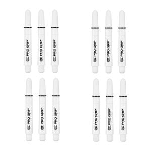 12pc Target Pro Grip Nylon Spin Shaft Replacement Dart Accessory Short White