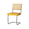 2x Dining Chairs Yellow