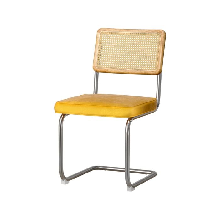 2x Dining Chairs Yellow