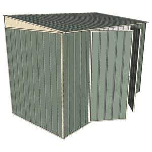 Build-a-Shed 3.0 x 1.5 x 2.0m Zinc Double Hinge Door Narrow Shed - Green