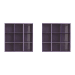 2PK Dexas Silicone 11cm Ice Cube Tray Freezer Mould - Purple