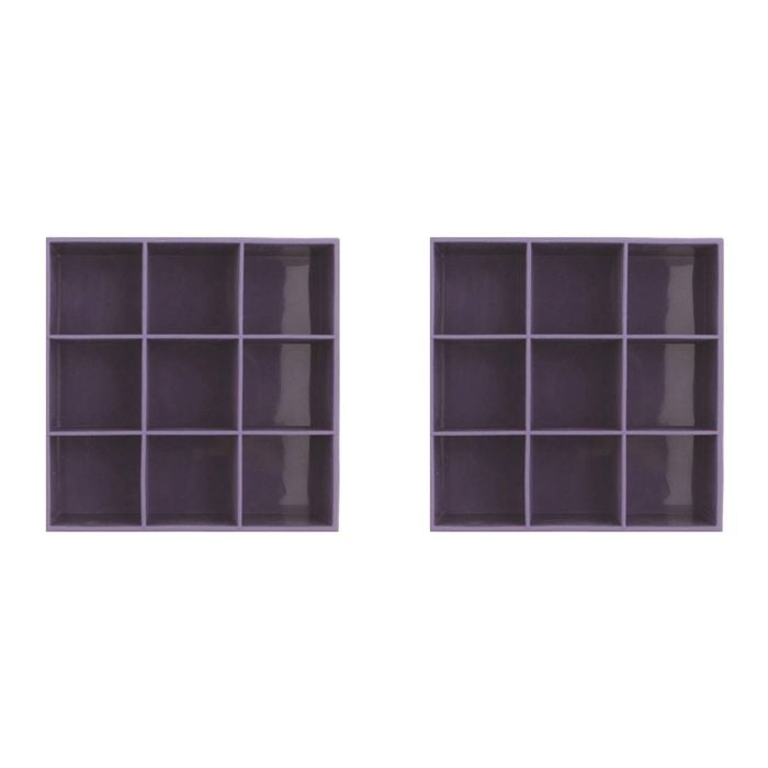 2PK Dexas Silicone 11cm Ice Cube Tray Freezer Mould - Purple