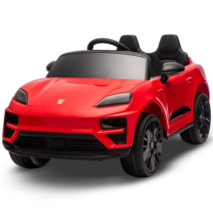 Kahuna Red Porsche Macan Turbo EV Kids Ride On Car 12V Electric Car
