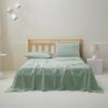 Dreamaker 1500tc Cotton Rich Sateen Sheet Set Sage King Single Bed