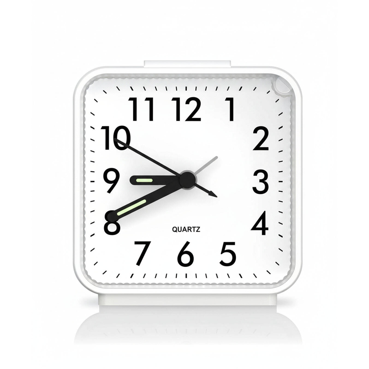 Small Analog Clock, Silent Alarm, Snooze, Luminous, No Ticking ...