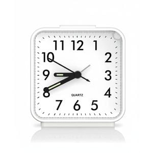 Small Analog Clock, Silent Alarm, Snooze, Luminous, No Ticking