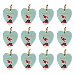 12x LVD Hang Heart Super Santa Decorative Sculpture Ornament Home/Lounge Decor