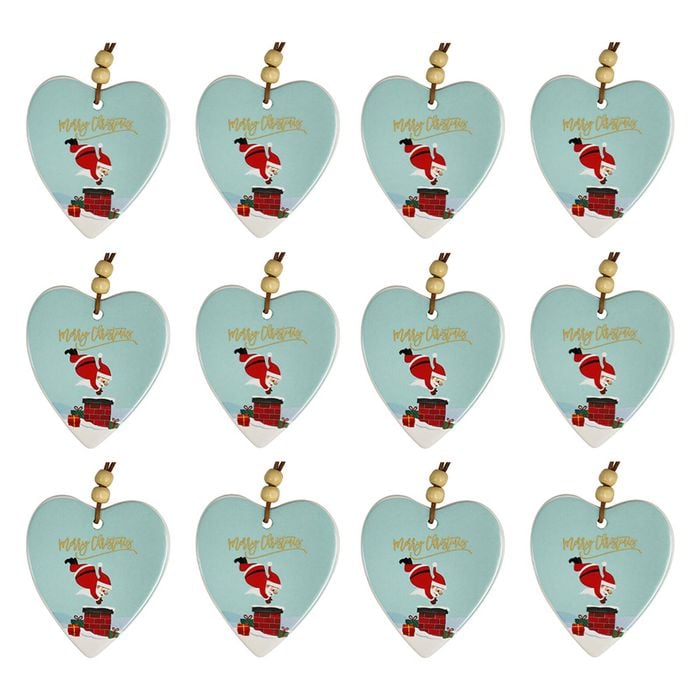 12x LVD Hang Heart Super Santa Decorative Sculpture Ornament Home/Lounge Decor