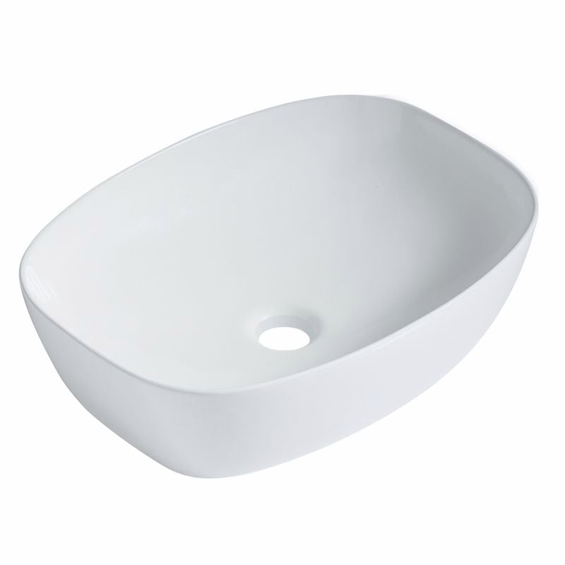 Resonance Matte White Rectangular Above Counter Basin