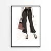 Stylish Brown Slippers with Elegant Handbag Print 100% Australian Made 60x90cm (Poster)