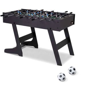Costway Folding Foosball Table 121cm Game Play Table Soccer Balls Black